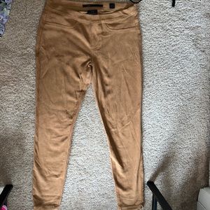 Brown suede leggings